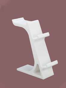 二合一游戏手柄耳机支架，通用游戏手柄收纳盒，可收纳2个游戏手柄和1个耳机，三合一游戏手柄收纳方案，耐用塑料材质，适用于桌面整理，游戏主机收纳盒，紧凑型收纳盒，时尚游戏装备，高品质支架 - 彩色 - 查看 13