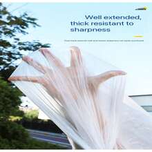 1pc Premium Transparent Car Cover - Waterproof, Dustproof, UV-Resistant, Fits All Car Models - White - View 11