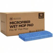 Microfiber Wholesale 18 Inch Microfiber Mop Pads - Machine Washable Reusable Refills And Replacement Wet Mop Heads Compatible With Any Microfiber Flat Mop System 18 Pack - trắng - Xem 1