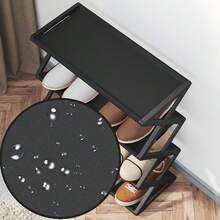 1pc 4-Tier Stackable Foldable Plastic Shoe Rack - Space-Saving X-Shaped Storage Organizer, Suitable For Entryway, Hallway, Bedroom And Dorm, Black, Easy Assembly, Durable Plastic Design, Shoe Storage Rack, Practical Shelf - Multicolor - View 10