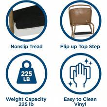 R- Stylaire R Cair + Step Stool wit Fl-Up l Seat Gold - Dorado - Ver 5