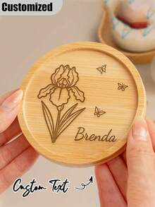 Custom Coasters Personalized Gifts For Her, Wedding Gift, Personalized Coaster Marble Wood, Engagement Gift, Housewarming Gifts, Engagement Gift, Multi-Functional, Durable, Ornamental, Reusable, Exquisite, Stylish, High-Quality - Multicolor - View 4