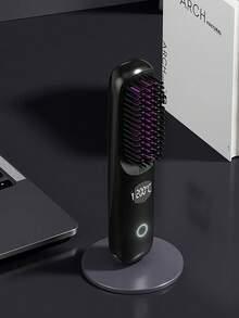 2025 新款 LCD USB 可充电陶瓷加热直发梳，无线便携式卷发器和直发器组合 - 彩色 - 查看 6