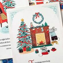 Hallmark 'Twas Night Before Christmas Card Surtido con caja de recuerdo (12 tarjetas con sobres)(Surtido de 12 tarjetas con caja - 'Twas the Night) - Multicolor - Ver 6