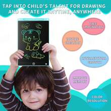 3 Sizes! 12/10/8.5 Inch Kids LCD Writing Tablet - Stylus Pen + Erasable Screen, Educational Toy, Birthday/Holiday Gift - Multicolor - View 6
