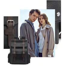 [Back To School Season]Multi Functional Portable 13 Inch Laptop Backpack, Men's And Women's Minimalist British Style Commuting Backpack - Multicolor - View 2