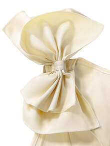 Women's Mid-Length Slit Dress, Sexy For Evening Dates - Apricot - View 5