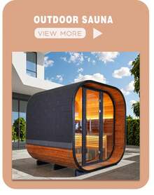 Sauna exterior de abeto carbonizado de lujo con pared de vidrio panorámica| Retiro de Bienestar en el Patio Trasero - Vapor húmedo - Ver 4