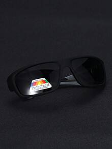 POLASUP 2副运动骑行驾驶钓鱼时尚眼镜，户外徒步旅行骑行眼镜，带硅胶防滑垫（含硅胶眼镜带、便携式眼镜盒、清洁布） - 2set黑灰框/全灰片 - 查看 3