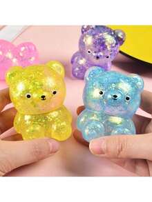 1/2/3/4pcs Squeeze Sensory Stress Relief Toys, Squeezing Sugar Ball Fidget Toys, Containing Viscous Substance, Suitable For Relieving Anxiety, Autism, ADHD, Restlessness And Other Symptoms - Multicolor - View 1