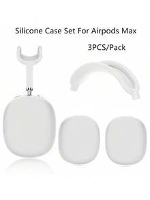 Apple 3pcs/Set Silicone Protective Case Compatible With Airpods Max, Transparent Soft Silicone Protective Shell, TPU Protective Cover, Latest Silicone Protective Case, Waterproof, Dust-Proof, Fingerprint-Proof, Scratch-Resistant, Anti-Drop, 360° Full Protective, Set Includes: Transparent Silicone Headphone Protective Shell, Silicone Headband Cover, Soft Silicone Material, More Comfortable, Easy To Clean, Multiple Color Options, Great Gift (3pcs/Set) - Multicolor - View 18
