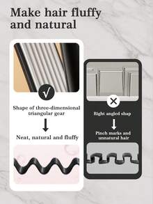 Kẹp tóc CRASTS Corn Silk Clip Board Pad Hair Root Top Perm Clip Fluffy Artifact, Perm Hair Top Flat Head Corn Perm Device, Large Board Face Inner Puff Wool Curl, Small Curl, Black - màu đen - Xem 6