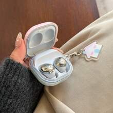 简约撞色格纹房屋吊坠耳机保护套，兼容 3、Pro 2，清新时尚，兼容Apple Pro 3，简约耳机保护套，女士适用 - 綠色 - 查看 3
