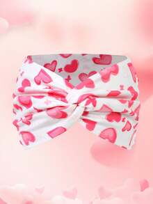 Băng đô bản rộng in hình hoa hồng và trái tim dành cho nữ, thích hợp làm quà tặng ngày Valentine (1 cái/3 cái/5 cái), phụ kiện tóc thời trang đa năng. - Nhiều màu - Xem 15