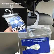 1/2pcs Disabled Slogan Sign PVC Hook Bag, Parking Sign Bag, Disability Card Card Car Hanging Bag Keep You Handicap Parking Placard For Women Storage Organizer Travel Essentials Back To School Dormitory Storage Fall Decor - Clear - View 5