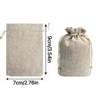 1/50/100pcs Hemp Drawstring Bags, Size 3.54 X 2.76 Inches, High Quality Jewelry And Necklace Storage Pouches. Suitable For Storing Jewelry, Bracelets And Necklaces. Can Be Used For Packaging Small Gifts, Folk Arts, Ladies Gifts And Friendship Gifts. Also Suitable For Decorating Valentine's Day Gift Bags, Retro Style Gift Bags, And For Weddings, Christmas And DIY Crafts. - Drawstring Bag - View 8