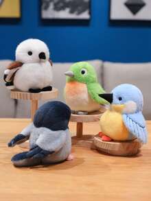 1pc Cute Realistic Bird Plush Doll, Interactive Bird Friend Doll Gift For Kids, Easter Bird Decor Plush - Multicolor - View 6