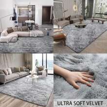 Calore - Alfombra Salon Grandes Shaggy Antideslizante Super Suave Pelo Largo Fluffy Alfombra Adecuado para la Decoración de Salas de Estar y Dormitorios Alfombras (, )(Gris Blanco 250x300CM) - Multicolor - Ver 1