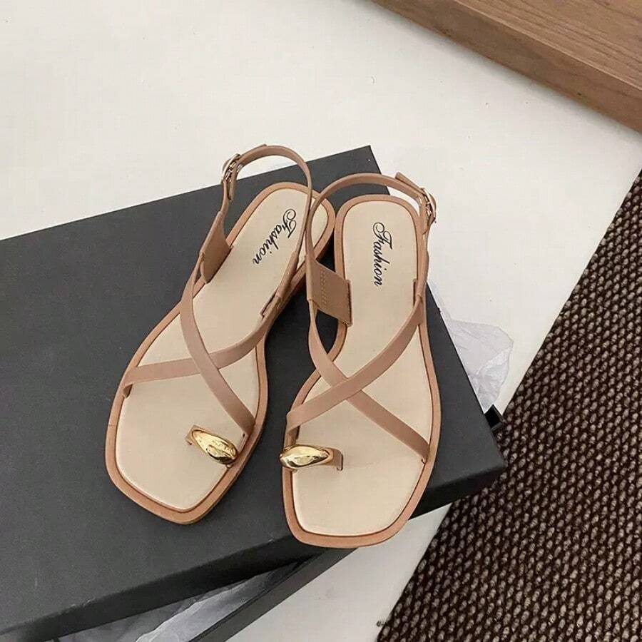 Women's Roman Style Casual Lightweight Comfortable Toe-Ring Beach Sandals