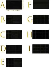 Large Capacity Velvet Jewelry Tray, Stackable Jewelry Display Stand With Separate Compartments, Suitable For Earrings, Necklaces, Bracelets, Rings, Hair Clips, Hair Bands, Etc. - Black - View 2