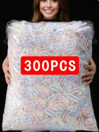 500/200/100片装一次性保鲜膜，弹性自封，适用于碗碟、餐厅、烧烤店、家庭及塑料餐具。