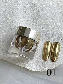 1/5/6/8/14/28 件装 24 色镜面彩虹粉，包含 4 个硅胶粉扑，金色、绿色、粉色、银色镜面粉套装，全息闪光金属电镀美甲用品，情人节美甲用品 - 彩色 - 查看 32