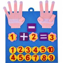 1pc/2pcs- Finger Numbers Math Tool, Counting Early Learning Educational Board, For Teaching ,Intellectual Development !,School Supplies,Back To School - Blue - View 8