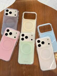 时尚可爱泼墨磁吸无线充电手机壳，兼容 17 Pro Max、17 Pro、17、16 Pro Max、16 Pro、16、16、15 Pro Max、15 Pro Max、15 Pro、15 Pro Max、14 Pro Max、13、12 Pro Max、11，奢华可爱亮面果冻色防震后盖 - 霧灰色 - 查看 7