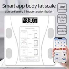 Báscula inteligente, báscula de baño digital, sincroniza los datos con la APP de fitness - A - Ver 13