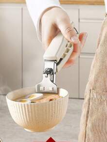 Juego de pinzas resistentes al calor de acero inoxidable, pinzas antideslizantes para tazones y platos, herramientas de cocina esenciales para vaporera/microondas/horno - Multicolor - Ver 5