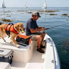 Bolsa De Con Asa Resistente u2013 Organizador De Seuelos Con Malla Y Compartimentos Para Placas De Hierro u2013 Perfecta Para En Agua Salada O Dulce, Ya Sea En La Playa, Ro, Lago, Estanque O Mar - Naranja - Ver 3