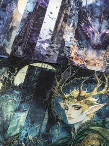 30sheets/Bag Gothic Fantasy Series Dark Theme Background Materials, DIY Scrapbooking Stickers Suitable For Phone Cases, Water Bottles, Car Cups, Computers, Guitars, Bicycles, Skateboards, Luggage, Diaries, Etc. - Multicolor - View 2