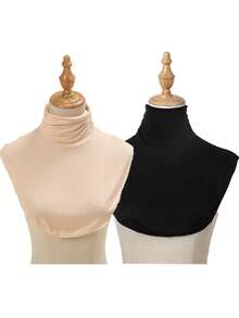 2 chiếc khăn choàng cổ tròn màu trơn cỡ lớn cho nữ, tấm che kín đáo, cổ áo, cổ lọ tay dài, khăn choàng giữ ấm cổ mỏng thanh lịch dành cho nữ, mềm mại và thoáng khí, đa năng cho mọi mùa để mặc trang phục trang trí Giáng sinh - 2 vòng cổ giả - Xem 25