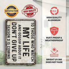 CIF BUY Vintage Metal Wall Sign Rustic Waterproof "To Those Who Observe Me" Retro Painted Poster Weatherproof Bar Café Garage Pub Decor - Nhiều màu - Xem 8