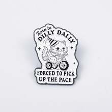 Creative Alien Animal Pin - Black & White Cartoon Badge, Unique Patterned Brooch,  Fashion Accessory, Cool & Quirky Design For Bags & Clothing - XZ4198-2 - Xem 11