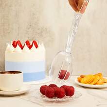 1pc Transparent Plastic Salad Scissors And Tongs - Reusable Heavy Duty Sanitary Cutlery, Kitchen Tongs, Multipurpose For Grilling, Buffet, Party Catering, Salad Dressing And Serving - Suitable For Large Groups