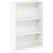 JAYA Book Shelf 3-Tier Bookshelf Bookcase With Adjustable Shees 9.5 X 24.5 X 40.3 For Living Room Bedroom Home Office White - 白色 - 查看 8