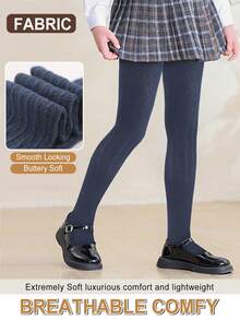 2 Pairs Of Women Thick Comfortable Pantyhose Teenager's Stretchy Casual Stockings - Multicolor - View 4