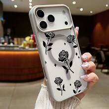 Funda Magnética para Teléfono Compatible con iPhone 17 Air/16/15/14/13/12/11 Pro, Pro Max, Plus, X/XS/XS Max, Compatible con Samsung Galaxy S22/S23FE/S24FE Plus, Ultra, Marco de TPU + Marco de Lente Independiente, Anillo Magnético Incorporado Adsorción Instantánea MagSafe, Serie de Colores Macaron, Combinaciones de Múltiples Colores - Gris Claro - Ver 1