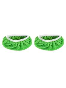 2/4/6 Pcs Reusable Microfiber Mop Pads Compatible , Dry And Wet Dual-Purpose Flat Mop Covers, Washable Pads For Surface/Hardwood Floor Cleaning (Mop Not Included) - 綠色 - 查看 12