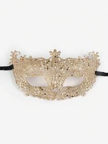 12个/6个/1个 优雅威尼斯化妆舞会面具，带闪光粉半脸面具，适用于表演、角色扮演、万圣节、狂欢节派对装饰和节日服装