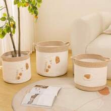 INough Cestas de Almacenamiento de Juguetes, Cesto de Ropa de Algodón de Cuerda para Juguetes de Perro, Cesto de Ropa para Niños, Cestas Regalo la Decoración de la Habitación de los Niños(Large Giraffe) - Multicolor - Ver 5