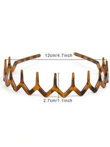 8个男女通用塑料齿发箍，细齿发圈，防滑黑色梳子发箍 - 彩色 - 查看 9