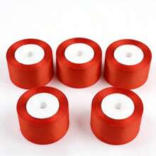 4cm Solid Red Satin Ribbon Rose Flower Bouquet Decor, Handmade DIY Woven Rope Gift Ribbon, Solid Color Satin Ribbon Suitable For Holiday Scene Decoration, Valentine's Day Flower Decor, Gift Packaging Ribbon