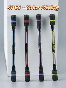 4支装 0.5mm 黑色签名旋转指尖笔 创意指尖旋转笔 日常办公书写笔 可替换笔芯 减压笔 - 彩色 - 查看 10