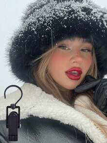 1 chiếc mũ xô ấm áp mùa đông rộng vành bằng lông nhân tạo dành cho nữ, thời trang thoải mái, thích hợp để mặc dạo phố thời trang. - Nhiều màu - Xem 4