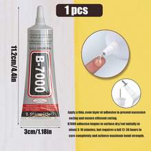 Pegamento multiusos B7000 DIY - Adhesivo transparente y resistente al agua para proyectos hechos a mano, joyería y reparación de pantallas de teléfono - Color transparente - Ver 19