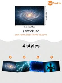 SUPSTICKER 1 miếng dán bàn di chuột máy tính xách tay họa tiết bầu trời sao vũ trụ, dễ dán, mỏng và dễ sử dụng, phù hợp cho công việc văn phòng hàng ngày, học tập, giải trí tại nhà, văn phòng di động, trang trí và làm mới bàn di chuột máy tính xách tay, kích thước 5.51x3.54 inch. - Nhiều màu - Xem 3