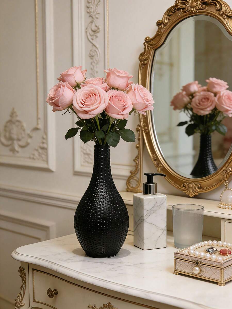 1pc Plastic Polka Dot Vase | Bohemian Style Decorative Flower Vase | Modern Home Decor, Suitable For Living Room, Bedroom, Office Desk Elegant Floral Arrangement | Scene Decor, Room Decor, Wedding Decor, Home Decor, Central Wedding Table, Banquet Hall, Office Bedroom, Housewarming Gift, Halloween Decor, Christmas Decor, Room Decor, Home Accessories - Multicolor - View 1