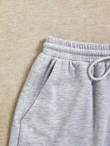 Estampado de dibujos animados pantalones cortos - Gris Claro - Ver 3